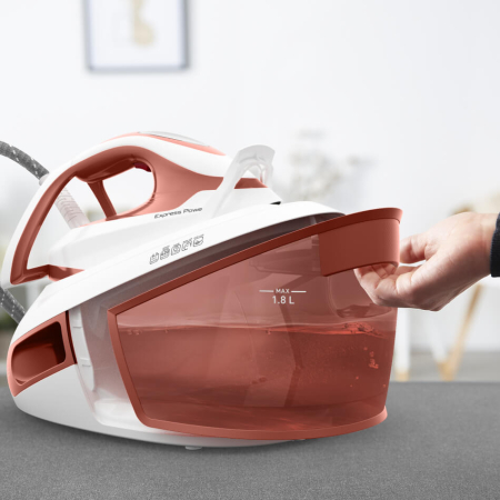 Statie de calcat cu abur Tefal Express Power SV8110E0, 2800W, rezervor detasabil 1.8L, presiune 6.3 bari, colector anticalcar detasabil, talpa Du [8]