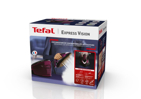 Statie de calcat cu abur Tefal Express Vision SV8152E0, jet de abur 480 g/min, 6.9 bari presiune, putere 2800 W, talpa Durilium airglide autoclean,  [13]