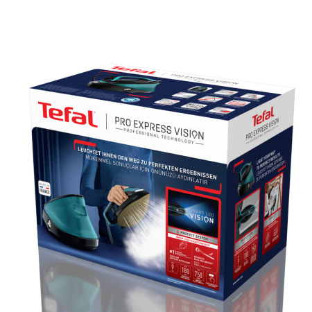 Statie de calcat cu boiler Tefal Pro Express Vision GV9822E1, 9 bari, 3000W, jet de abur 750 g/min, abur variabil 0-180 g/min, talpa Durilium Airgli [16]