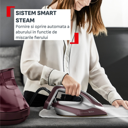Statie de calcat de inalta presiune Tefal Pro Express Vision Max GV9921E0, 3000 W, 8.8 bari, abur variabil 0 - 215 g/min, jet de abur pana la 850 g/mi [6]