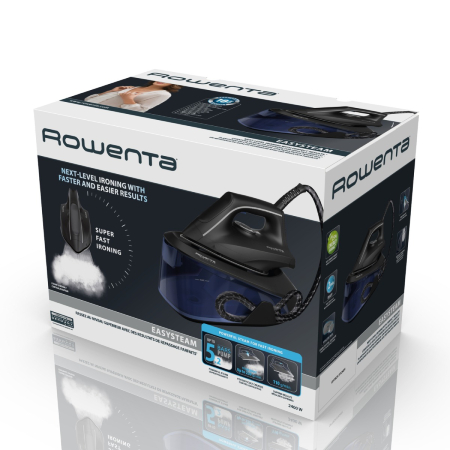 Statie de calcat Rowenta Easy Steam VR5121F0, 2400 W, 5.2 bari, jet de abur 230 g/min, abur variabil 0-110 g/min, rezervor apa 1.4 L, talpa AirGlide Inox, oprire automata, functie eco, abur vertical,  [10]