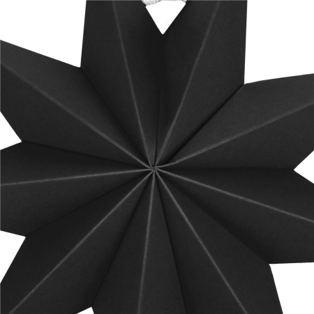Stea decorativa 3D din hartie, cu 9 colturi, 30 cm, neagra [6]