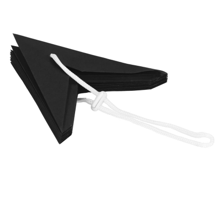Stea decorativa 3D din hartie, cu 9 colturi, 30 cm, neagra [7]
