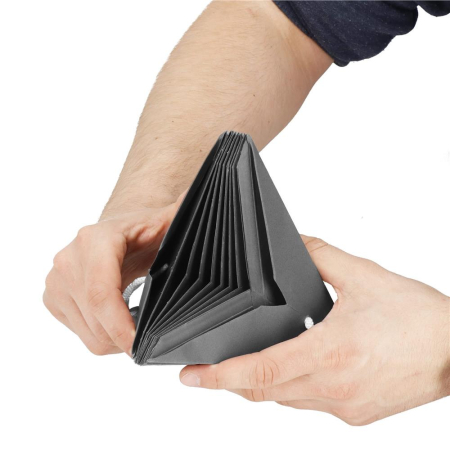 Stea decorativa 3D din hartie, cu 9 colturi, 30cm, argintie [9]