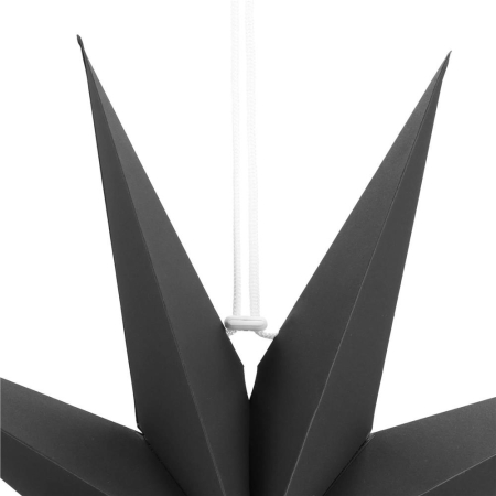 Stea decorativa 3D din hartie, cu 9 colturi, 60cm, neagra [12]