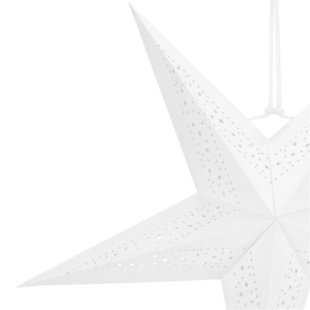 Stea decorativa de Craciun 3D, 5 varfuri, pliabila, 60 cm, alb [8]