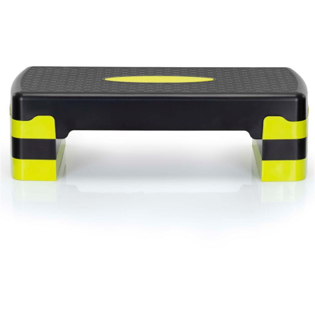 Stepper aerobic, ajustabil in 3 trepte, antiderapant, maxim 350 kg, 68x29x20 cm, negru si verde [2]