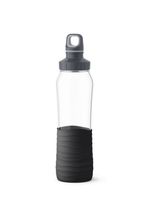 Ustensile bucatarie - Sticla de apa Drink2GO Waves Tefal N3100110, material sticla, bauturi plate & carbogazoase, 0.7 L, negru