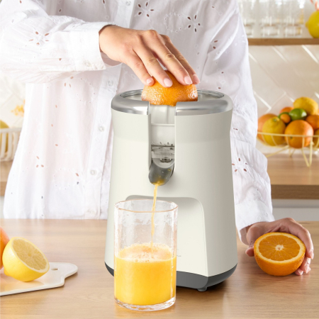 Storcator de citrice Tefal Collection ZP610AE0, 100 W, 1 viteza, capac de protectie, 3 conuri, design retro, crem [4]