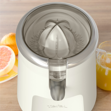 Storcator de citrice Tefal Collection ZP610AE0, 100 W, 1 viteza, capac de protectie, 3 conuri, design retro, crem [8]