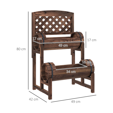  Strat inaltat de gradina cu grilaj pe 2 nivele, Jardinie [2]