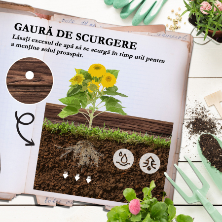  Strat inaltat de gradina cu grilaj pe 2 nivele, Jardinie [4]