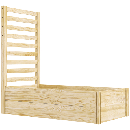 Living & hol -  Strat pentru Gradina inaltat cu Fund Deschis, 115x60x110 cm, Lemn Natural