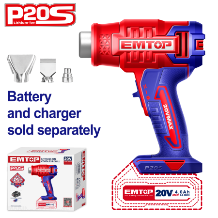 Pistoale de vopsit - Suflanta aer cald (feon) fara acumulator si incarcator - EHGN20021, EMTOP