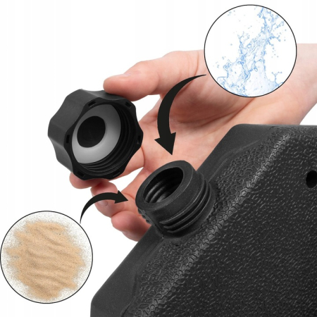 Suport baza umbrela 103x103cm, cu 4 elementi, umplere cu apa sau nisip [7]