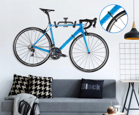 Suport bicicleta pliabil perete unghi reglabil metal compact, 36x26x15 cm, economisire spatiu, negru [7]