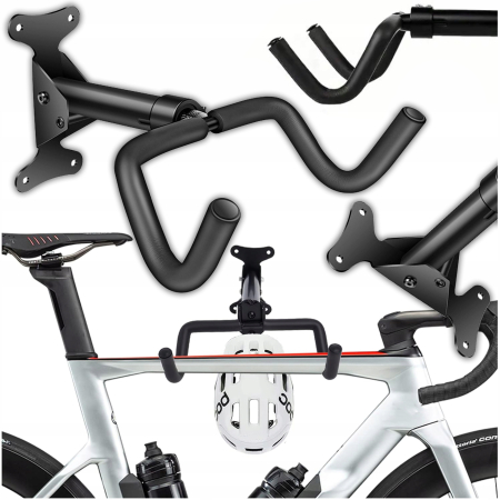 Suport bicicleta pliabil perete unghi reglabil metal compact, 36x26x15 cm, economisire spatiu, negru [1]
