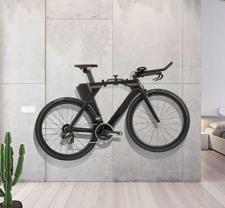 Suport bicicleta pliabil perete unghi reglabil metal compact, 36x26x15 cm, economisire spatiu, negru [4]