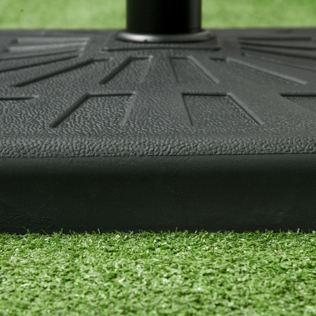  Suport de baza din rasina 19kg pentru umbrela de gradina, Greutati patrate pentru suportul pentru umbrele de exterior de pe piata pentru stalpi de Φ32mm, Φ38mm si Φ48mm, negru [6]