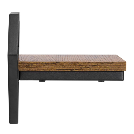 Suport de perete pentru flori, metal si MDF, 25,5x19 cm, negru/maro [13]