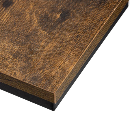 Suport de perete pentru flori, metal si MDF, 25,5x19 cm, negru/maro [14]