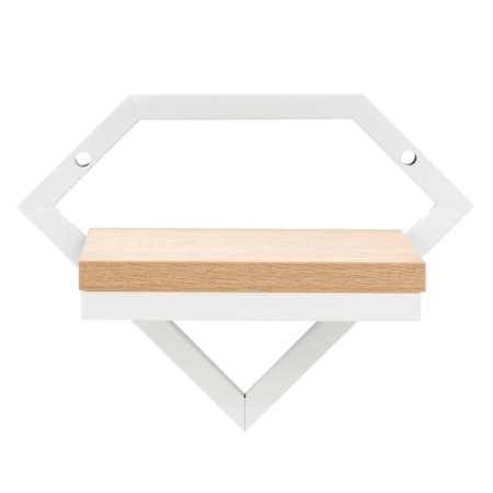Suport de perete pentru ghiveci si plante decorative, cu polita din MDF si structura metalica rezistenta, montaj usor cu accesorii incluse, maxim 10 k [6]