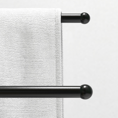  Suport de Prosoape de Podea cu 2 brate, Suport de Prosoape din Metal pentru Baie, 50x18,5x85 cm, Negru [8]