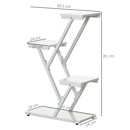  Suport Ghivece Colt - Raft 4 Niveluri pentru Plante, Interior/Exterior [2]