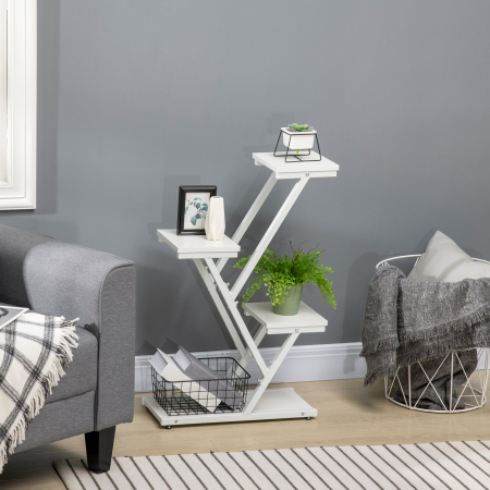  Suport Ghivece Colt - Raft 4 Niveluri pentru Plante, Interior/Exterior [6]