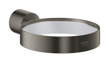 Accesorii baie - Suport Grohe 40305AL3, Atrio, pe perete, metal, pentru savoniera, mat, grafit