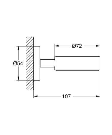 Suport Grohe 40369DA1, Essentials, pahar sau savoniera, fixare ascunsa, lucios, cupru [1]