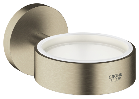 Suporturi si accesorii de baie - Suport Grohe 40369EN1, Essentials, pahar sau savoniera, fixare ascunsa, mat, nickel