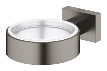 Suport Grohe 40508AL1, Essentials Cube, pentru pahar/savoniera, meta, mat, grafit [1]
