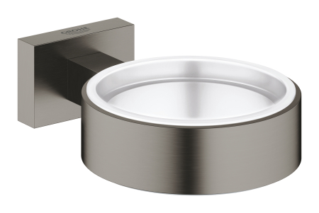 Suporturi si accesorii de baie - Suport Grohe 40508AL1, Essentials Cube, pentru pahar/savoniera, meta, mat, grafit