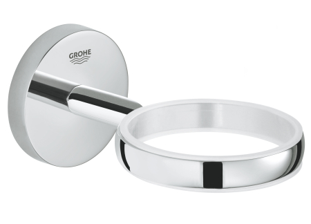 Accesorii baie - Suport Grohe 40585001, 111 mm, 54 mm, 2 orificii instalare, pe perete, metal, elemente fixare ascunse, Crom