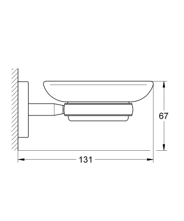 Suport Grohe 40585001, 111 mm, 54 mm, 2 orificii instalare, pe perete, metal, elemente fixare ascunse, Crom [5]