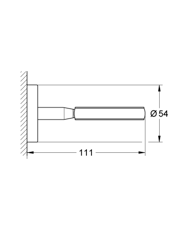 Suport Grohe 40585001, 111 mm, 54 mm, 2 orificii instalare, pe perete, metal, elemente fixare ascunse, Crom [4]
