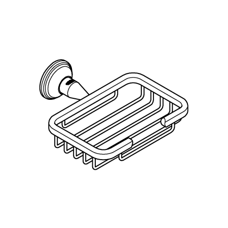 Suport Grohe 40659001, 139 mm, 134 mm, 1 orificii instalare, pe perete, metal, elemente fixare ascunse, Crom [2]