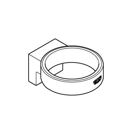 Suport Grohe 41027000, 66 mm, 56 mm, 2 orificii instalare, pe perete, metal, elemente fixare ascunse, Crom [5]