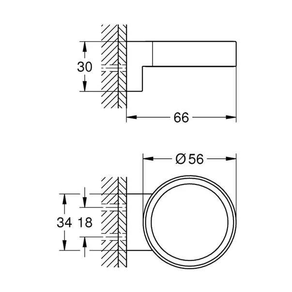 Suport Grohe Selection pentru pahar sau dozator sapun crom lucios [3]