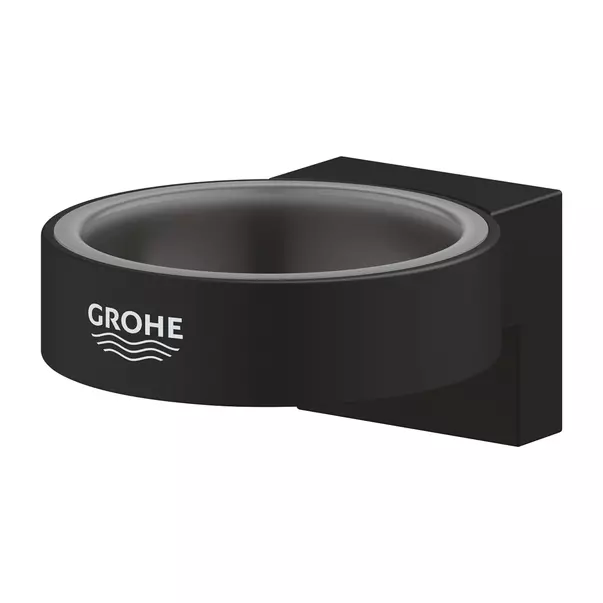 Suport Grohe Selection pentru pahar sau dozator sapun negru mat Phantom Black [1]