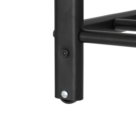 Suport haine 5Five Strongy cu bara dubla si roti, otel, 117x50x170 cm, negru [3]
