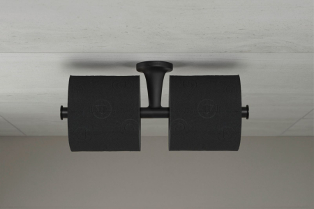 Suport hartie Duravit 0099384600, igienica Starck T, tip instalare pe perete, numar role hartie 2, negru [9]