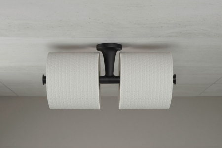 Suport hartie Duravit 0099384600, igienica Starck T, tip instalare pe perete, numar role hartie 2, negru [8]