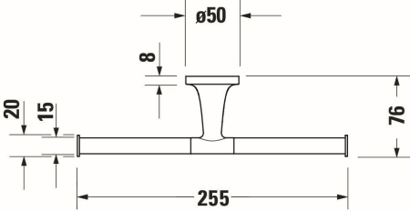 Suport hartie Duravit 0099384600, igienica Starck T, tip instalare pe perete, numar role hartie 2, negru [13]