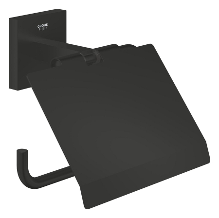 Baie - Suport hartie Grohe 411022430, igienica Start Cube, tip instalare pe perete, numar orificii instalare 2, negru