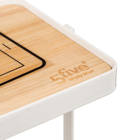 Suport hartie igienica 5Five cu raft depozitare, otel, 18x12x59 cm, alb [2]