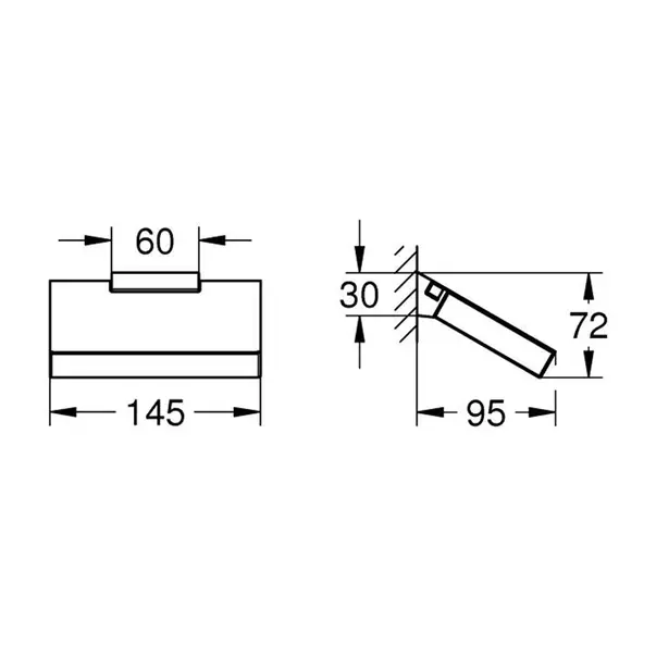 Suport hartie igienica cu aparatoare Grohe Selection Cube crom lucios [3]