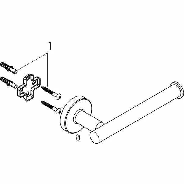 Suport hartie igienica fara aparatoare crom Hansgrohe Logis Universal [1]