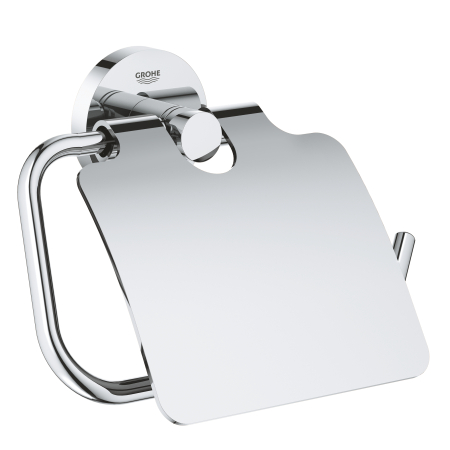 Baie - Suport hartie igienica Grohe 40367001, 167 mm, 119 mm, 1 role hartie, 1 orificii instalare, pe perete, Crom